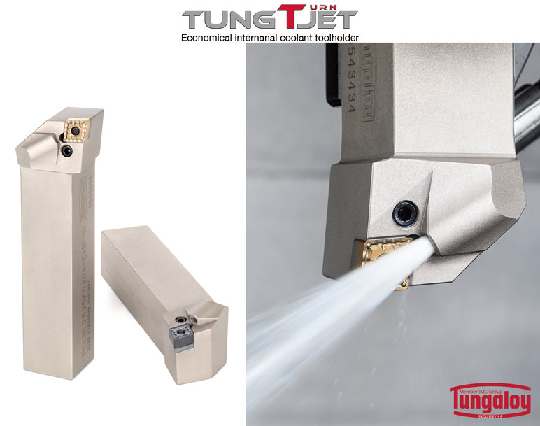 TungTurn-Jet apresenta novos ferros de tornear com sistema simplificado de refrigeração interna